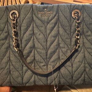 NWOT Kate Spade Blue Quilted Shoulder Bag